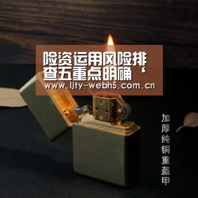 险资运用风险排查五重点明确‘乐竞体育’(图2) 乐竞体育平台